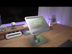 Suporte de alumínio ergonômico ajustável de prata do portátil do metal de 270*245*70MM com projeto ventilado