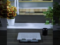 Suporte de prata portátil do portátil de uma rotação de 360 graus para telas de até 17 polegadas