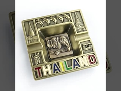 Elegante chaveiro portátil 118mm cinzeiro de metal feito de materiais reciclados