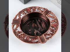 Ceniçaria de bolso de metal cilíndrico personalizado com acabamento de revestimento