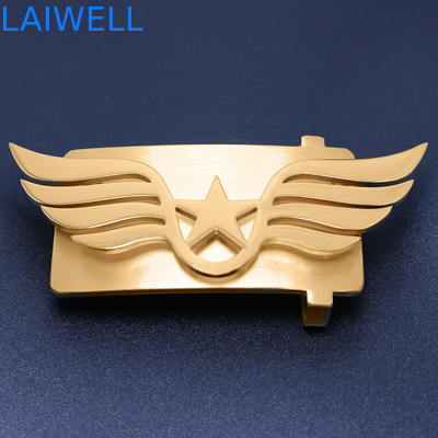 A curvatura de aço de Stailess das fivelas de cinto feitas sob encomenda luxuosas do metal grampeia resistente & durável