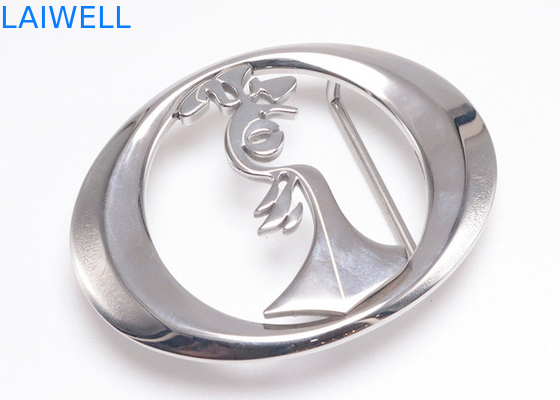 Fivelas de cinto ocidentais de Custom Letter Metal do vaqueiro do estilo do projeto o mais novo com revestimento de prata