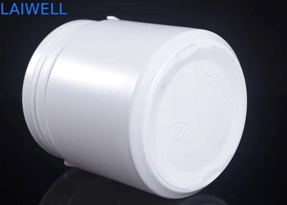 Recipientes de plástico redondos brancos modernos herméticos do HDPE dos frascos do pó de leite da garrafa 500ML do armazenamento com o rasgo fora do tampão