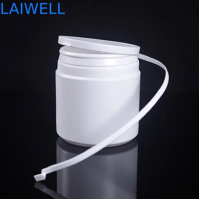 Recipientes de plástico redondos brancos modernos herméticos do HDPE dos frascos do pó de leite da garrafa 500ML do armazenamento com o rasgo fora do tampão