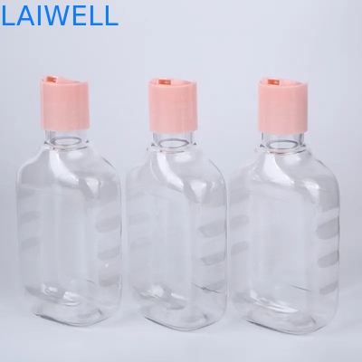 Das garrafas transparentes da loção do quadrado do ANIMAL DE ESTIMAÇÃO de 73*41*145MM 250ML Eco recipientes plásticos reusáveis para a organização da casa