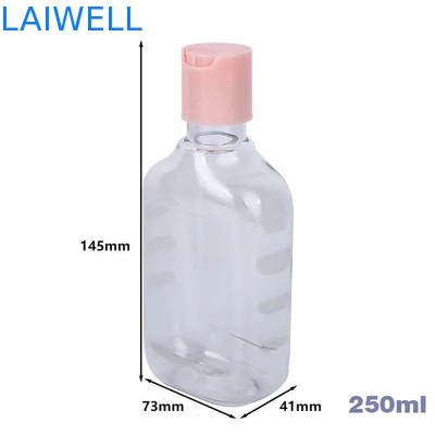 Das garrafas transparentes da loção do quadrado do ANIMAL DE ESTIMAÇÃO de 73*41*145MM 250ML Eco recipientes plásticos reusáveis para a organização da casa