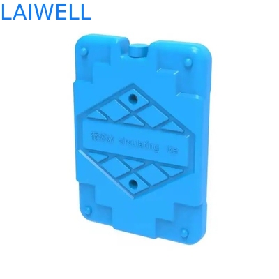 O costume azul do bloco do congelador do gelo da garrafa do tijolo do HDPE torna mais pesada a lata plástica da resistência de umidade alta