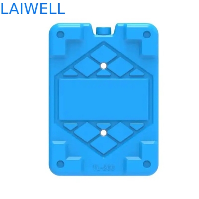 O costume azul do bloco do congelador do gelo da garrafa do tijolo do HDPE torna mais pesada a lata plástica da resistência de umidade alta