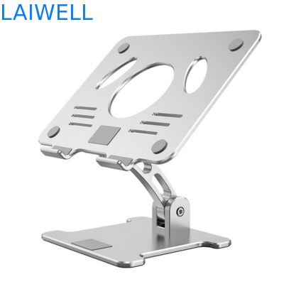 Suporte de alumínio ergonômico ajustável de prata do portátil do metal de 270*245*70MM com projeto ventilado