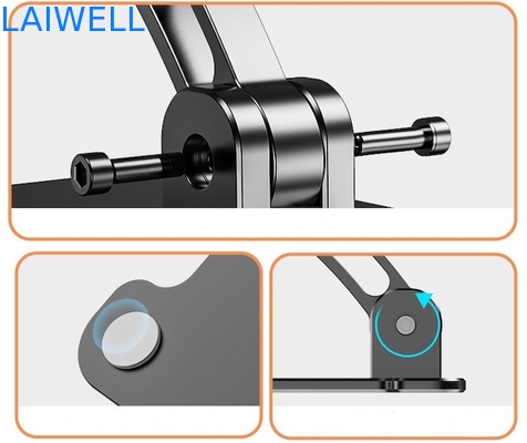 Suporte de alumínio ergonômico ajustável de prata do portátil do metal de 270*245*70MM com projeto ventilado