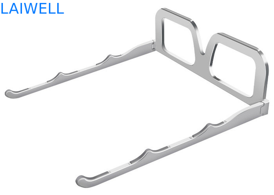 Projete o suporte de alumínio de prata dobrável do portátil do metal do suporte do bloco de notas dos vidros