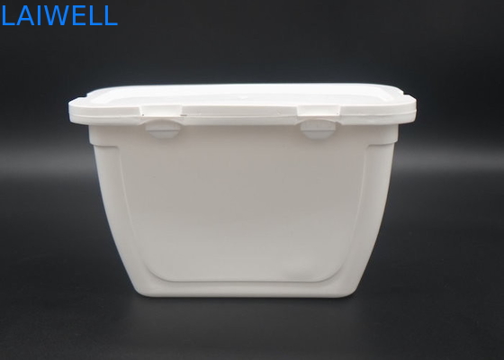 Caixa de armazenamento detergente durável da garrafa dos recipientes de plástico do PE da caixa branca do gel da lavanderia da cor