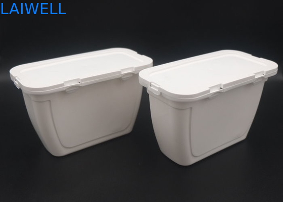Caixa de armazenamento detergente durável da garrafa dos recipientes de plástico do PE da caixa branca do gel da lavanderia da cor