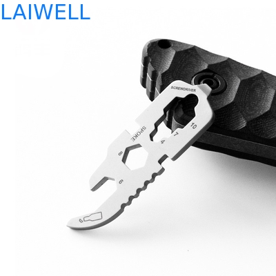 420 aço inoxidável 60MM Multi-purpose EDC cartão de ferramenta de precisão sandblasting abertura de garrafas de metal de prata