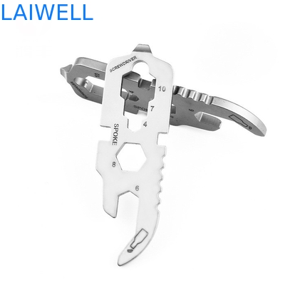 420 aço inoxidável 60MM Multi-purpose EDC cartão de ferramenta de precisão sandblasting abertura de garrafas de metal de prata