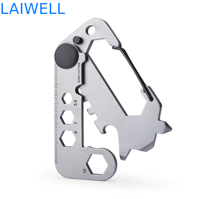 74*35*6MM Pulverização de areia de precisão 420 aço inoxidável Mini Multifunção EDC cartão de ferramenta de aço prateado abrindo garrafas de metal