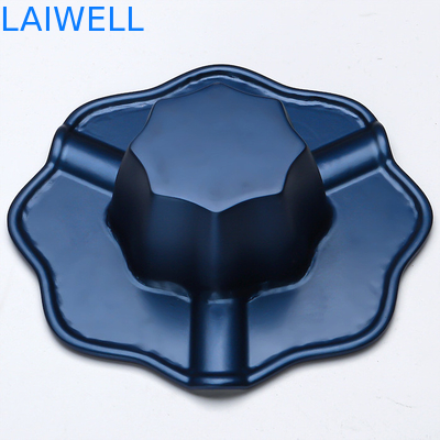 130*130MM Polido Níquel Revestido E Derrubado Cor Azul Ceniçaria Portátil Personalizada Com Fundo de Veludo