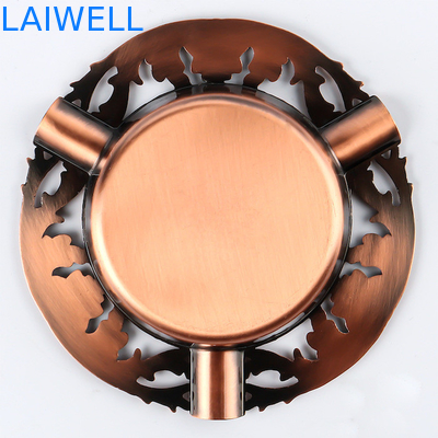 108*109MM Personalizado Die Casting Zinc Alloy Pocket Metal Cylindrical Ceniçaria com acabamento de revestimento