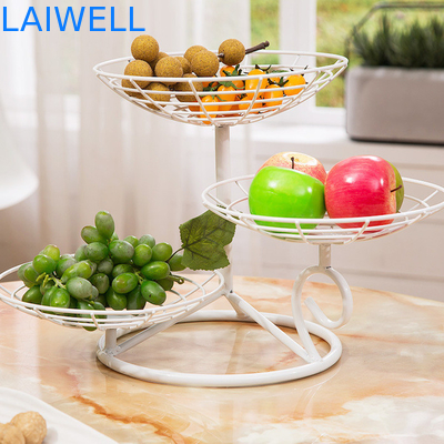 32cm de altura de cozimento Metal preto Ferro multicamadas Ferro bandeja de frutas Design personalizado para conveniência