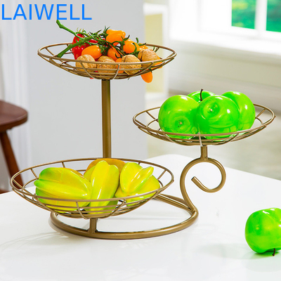 32cm de altura de cozimento Metal preto Ferro multicamadas Ferro bandeja de frutas Design personalizado para conveniência