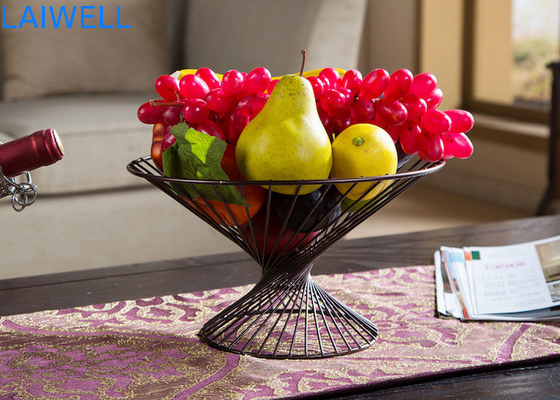 27.5*15*15CM Luxury Black Baking Varnish Ferro Cesto de Frutas Metal Houseware Resistência ao calor e Durabilidade