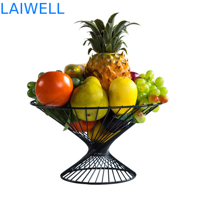27.5*15*15CM Luxury Black Baking Varnish Ferro Cesto de Frutas Metal Houseware Resistência ao calor e Durabilidade