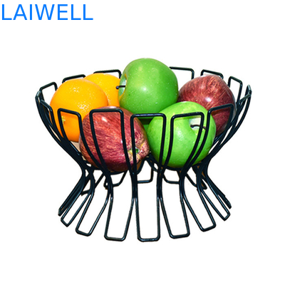 25*22*16CM Gravação a laser Logo Negro Forno Europeu Arte de Ferro Cesto de Frutas utensílios domésticos de metal Para requisitos do cliente
