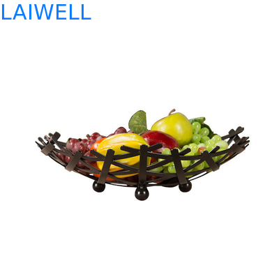 Artigos de casa de metal personalizados 35*9CM Bronze Baking Creative Iron Art Fruit Tray