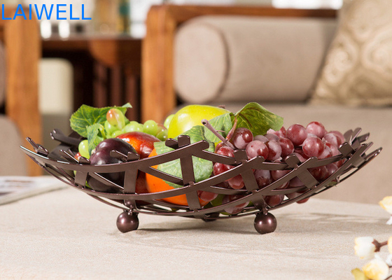 Artigos de casa de metal personalizados 35*9CM Bronze Baking Creative Iron Art Fruit Tray