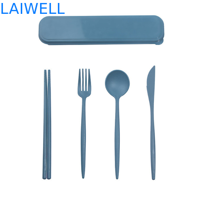 Acessórios de artigos de mesa ecológicos leves de qualidade alimentar de palha de trigo de fibra de 4-PC