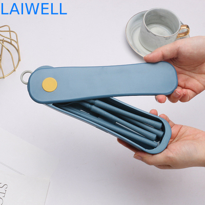 Set de equipamento de caixa rotativa de 4 PC azul leve, portátil e sustentável Biodegradável e ecológico