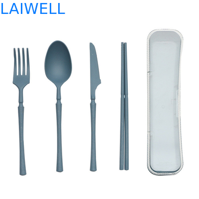 Set de talheres dobráveis de 4 PC Resistentes a altas temperaturas Acessórios de talheres ecológicos feitos de fibra de palha de trigo Vários tamanhos Amigável ao ambiente e durável