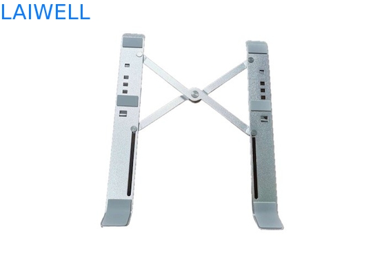 Leve portátil 253 * 60 * 20mm cinza de alumínio dobrável ajustável stand de laptop de metal Design simples e elegante