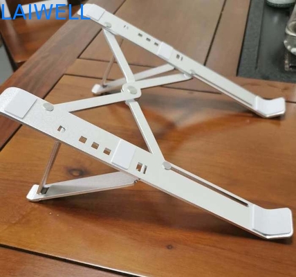 Leve portátil 253 * 60 * 20mm cinza de alumínio dobrável ajustável stand de laptop de metal Design simples e elegante