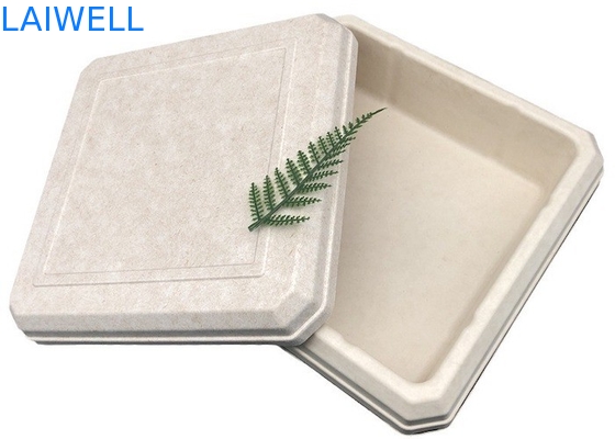 45*45*25MM Cor bege Caixa de bagagem sustentável EcoPack leve Acessórios personalizados e reutilizáveis para embalagens ecológicas