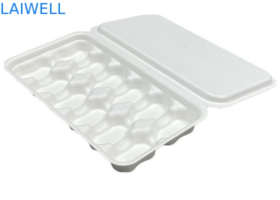 Cor Branca Sustentável Caixa de Caixa de Café Bagasse Não Toxica E Segura Para Alimentos Contato Biodegradável EcoPack Acessórios Com Marca Personalizada