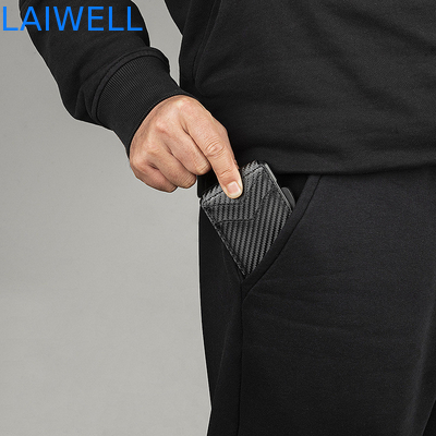 11.2*7.4*1.7cm Preto Porta-Cartas RFID de Alumínio de Alta Capacidade Pode conter até 12 cartões Perfeito para viagens de negócios