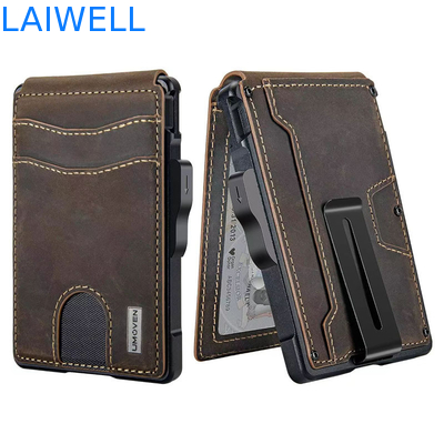 11.2*7.4*1.7cm Preto Porta-Cartas RFID de Alumínio de Alta Capacidade Pode conter até 12 cartões Perfeito para viagens de negócios