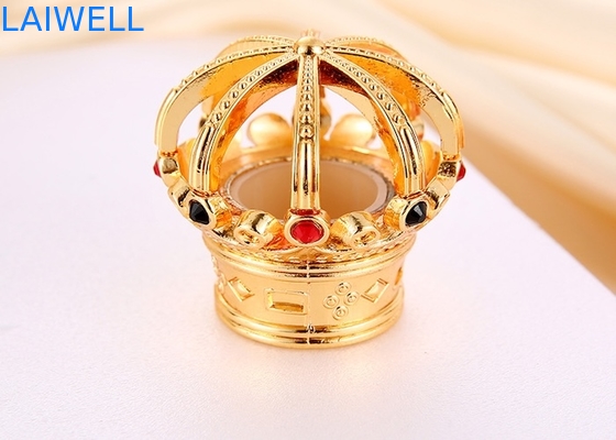 Polir Luxury Gold Color Design Crown Perfume Bottle Caps Material de liga de zinco ecológico e se encaixa na maioria das garrafas de perfumes