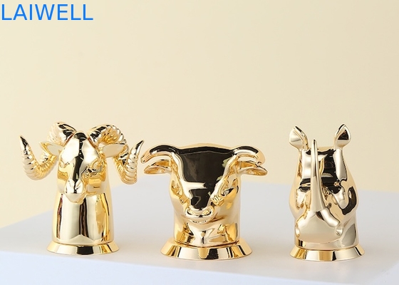 Tampas personalizáveis para frascos de perfume com design de animal, banho de ouro, liga de zinco fundida sob pressão, adequadas para a maioria dos frascos de perfume