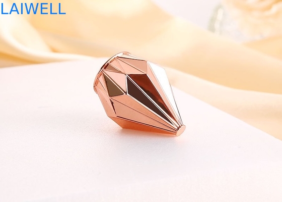 Luxo Unico Forma de Diamante Cor Dourado Liga de Zinco Cap Botão de Perfumes Para Caps de Botões de Fragrância Die Casting CNC Machining