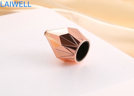 Luxo Unico Forma de Diamante Cor Dourado Liga de Zinco Cap Botão de Perfumes Para Caps de Botões de Fragrância Die Casting CNC Machining