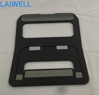 Bandeja de alumínio de anodização do portátil do suporte preto do metal de 230*210*4mm Macbook