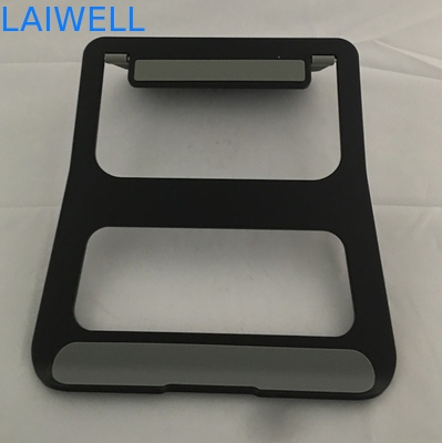 Bandeja de alumínio de anodização do portátil do suporte preto do metal de 230*210*4mm Macbook