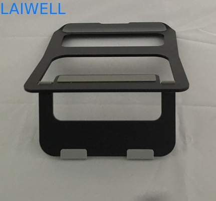 Bandeja de alumínio de anodização do portátil do suporte preto do metal de 230*210*4mm Macbook