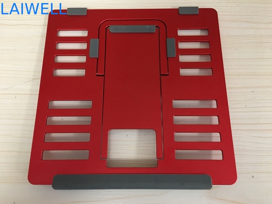 Suporte portátil Ipad do portátil do metal do peso leve vermelho do GV 4mm que lê o suporte
