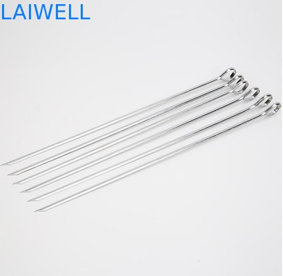 Varas de cozimento na grelha reusáveis largas lisas do no espeto do metal dos espetos do no espeto do GV 16,8”