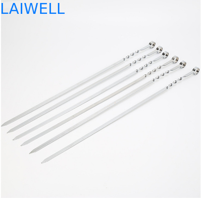 Varas de cozimento na grelha reusáveis largas lisas do no espeto do metal dos espetos do no espeto do GV 16,8”