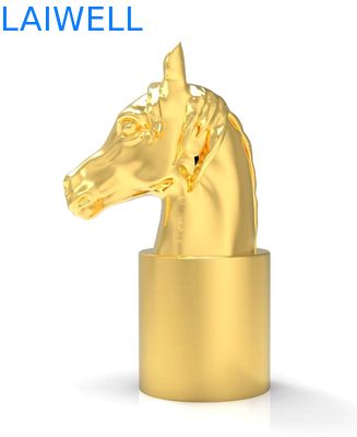 Revestimento de chapeamento elétrico da tampa decorativa da garrafa de perfume do projeto da cabeça de cavalo