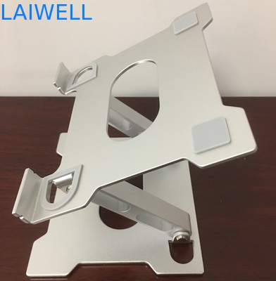 Suporte dobrável de alumínio de prata refrigerando de anodização da tabuleta do suporte do portátil de 3.0mm